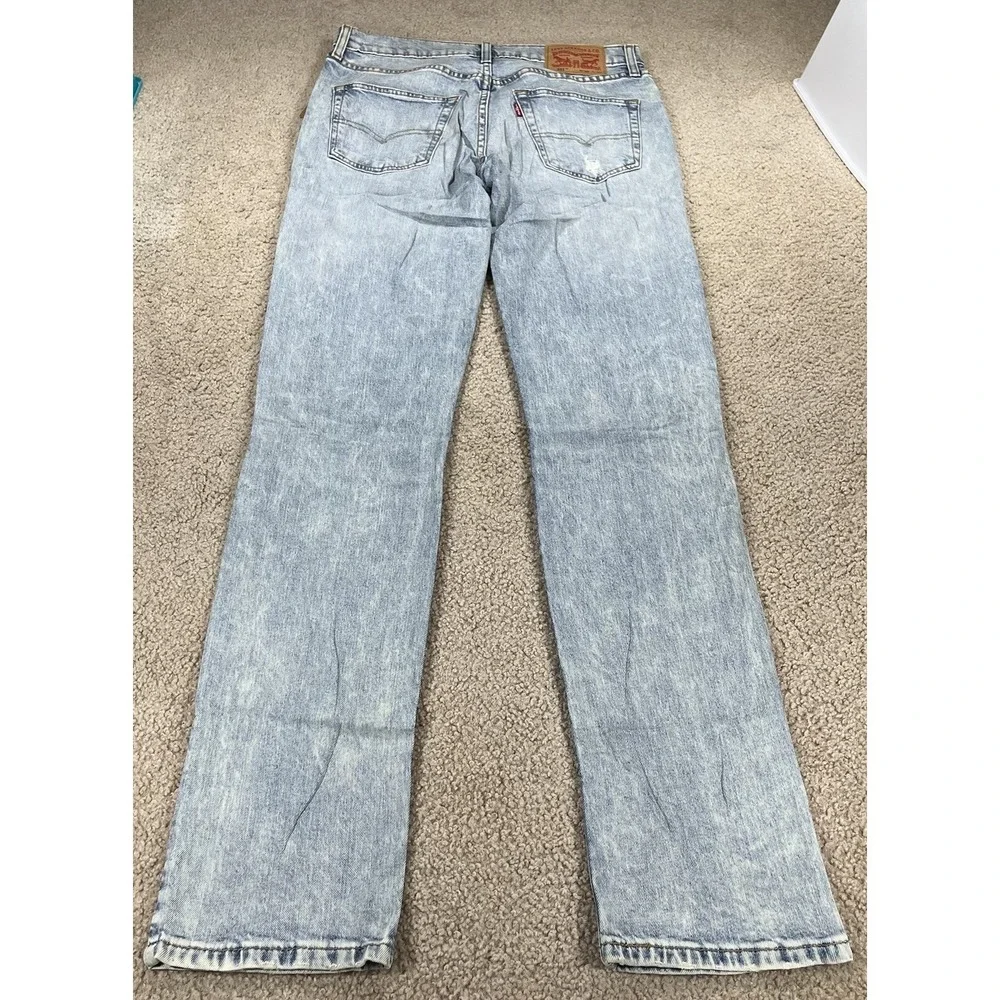 Levis 511 Slim Fit Mens Jeans 32x36 True Fit32x35 Light Wash Distressed FLEX NWT